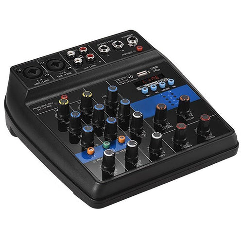 Portable 4 Channels Usb Mini Sound Mixing Console Audio Mixer Amplifier Bluetooth 48V Phantom Power For Karaoke Ktv Match Part