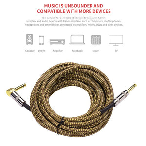 6 Meters/ 20 Feet Musical Instrument Guitar Cable guitar accessories for Electric Guitar Bass Mixer Amplifier Equalizer