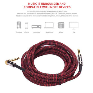 6 Meters/ 20 Feet Musical Instrument Guitar Cable guitar accessories for Electric Guitar Bass Mixer Amplifier Equalizer