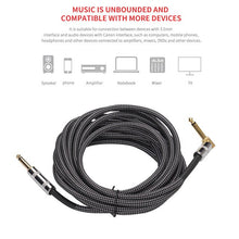 Load image into Gallery viewer, 6 Meters/ 20 Feet Musical Instrument Guitar Cable guitar accessories for Electric Guitar Bass Mixer Amplifier Equalizer