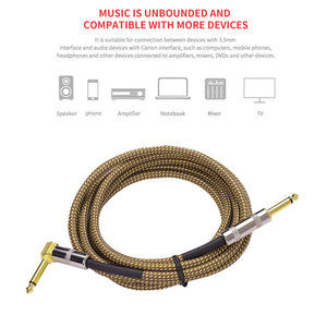 6 Meters/ 20 Feet Musical Instrument Guitar Cable guitar accessories for Electric Guitar Bass Mixer Amplifier Equalizer