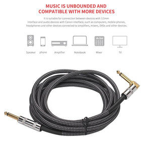 6 Meters/ 20 Feet Musical Instrument Guitar Cable guitar accessories for Electric Guitar Bass Mixer Amplifier Equalizer