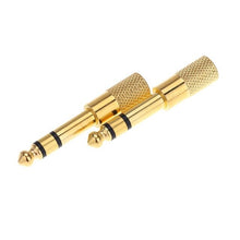 Load image into Gallery viewer, A Pair of Audio Jack Adapter Convertor Stereo Plug Socket for Electric Guitars Headphone 6.35mm Male 3.5mm Female