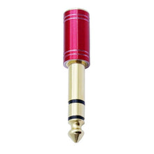 Load image into Gallery viewer, 6.35mm Male to 3.5mm Female Stereo Audio Adapter Gold Plated Connector Small Jack Plug to Large Jack Plug Converter