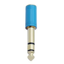 Load image into Gallery viewer, 6.35mm Male to 3.5mm Female Stereo Audio Adapter Gold Plated Connector Small Jack Plug to Large Jack Plug Converter