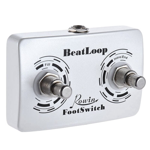 Rowin Beatloop Footswitch Dual Momentary External Guitar Pedal Foot Switch Pedal With 6.35Mm Stereo Cable