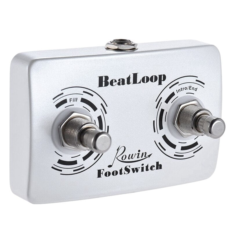 Rowin Beatloop Footswitch Dual Momentary External Guitar Pedal Foot Switch Pedal With 6.35Mm Stereo Cable