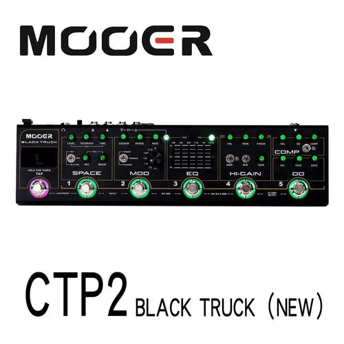 MOOER CPT2 BLACK TRUCK Guitar pedal 6 effects pedals built into 1 simple unit Built-in precision guitar tuner Stereo outputs
