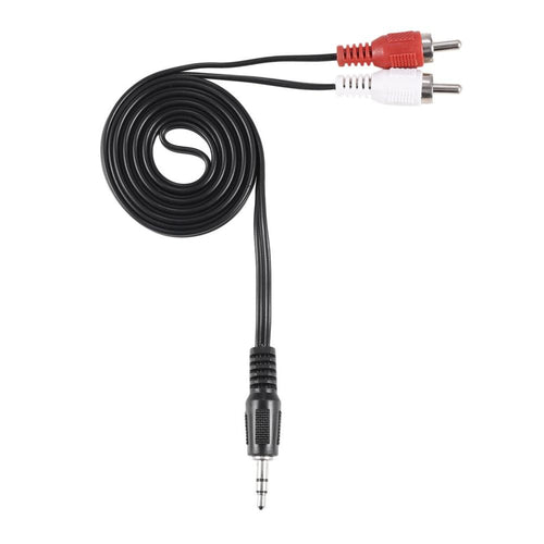 Audio Line Cable 1M 3.5mm Stereo to 2 RCA Y CABLE FOR PC DVD TV VCR Speakers Camera Video Audio Cable Cor new