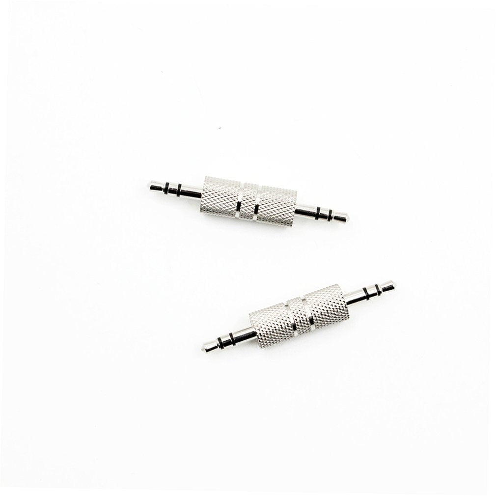2 pcs Universal Jack 3.5mm Male to 3.5mm Female conversion Stereo Headphone AUX Cable Audio Adapter Plug For Microphone