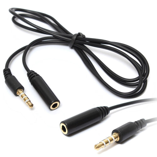 Gold Plated 3.5mm Headphone Extension Cord Durable Stereo Recording Line 1 Meter Male To Female Audio Cable Consumer Electronics