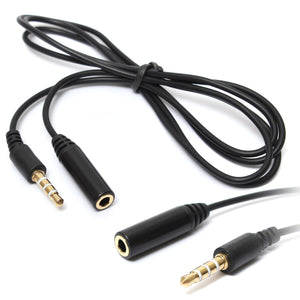 Gold Plated 3.5mm Headphone Extension Cord Durable Stereo Recording Line 1 Meter Male To Female Audio Cable Consumer Electronics