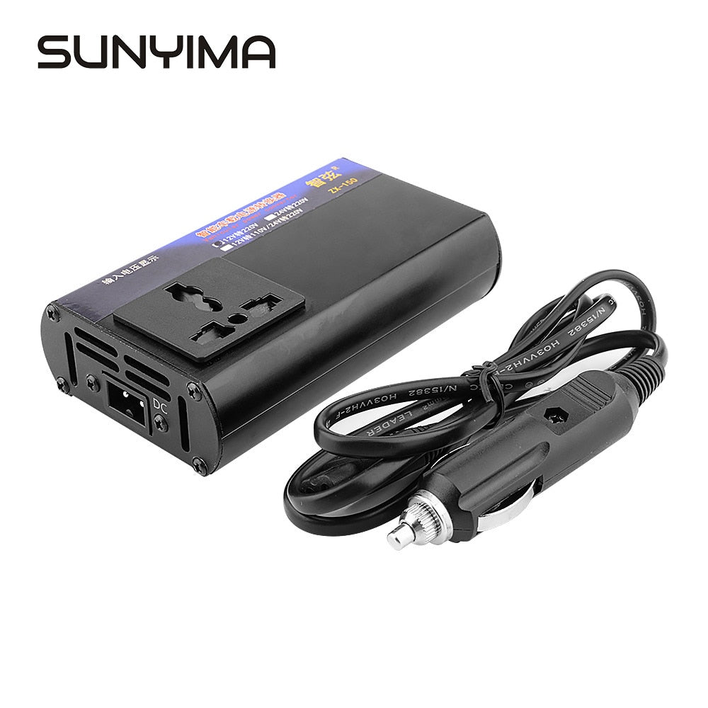 SUNYIMA 12V 24V To 110V 220V Car Inverter 70W Intelligent Digital Display Converter Multi-function Truck Auto Socket Charger
