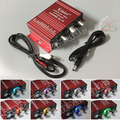 Arcade Game MA-170 12V 2 channels LED Mini HIFI Stereo Amplifier for Arcade JAMMA MAME Machine Cabinets