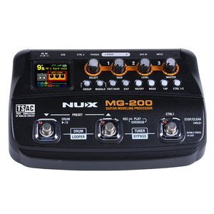 NUX MG-200 Guitar Processor Multi guitar effect pedal 55 Effects 70 Seconds Recording Guitar Looper drum machine (EU Plug)